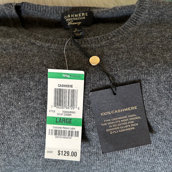 Charter Club cashmere sweater - Picture 1 of 3